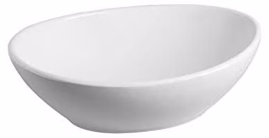 Lavabo da bagno piccolo, forma ovale, dimensioni 34x29x12 cm, in Vetroceramica bianca, con rivestimento nanotecnologico