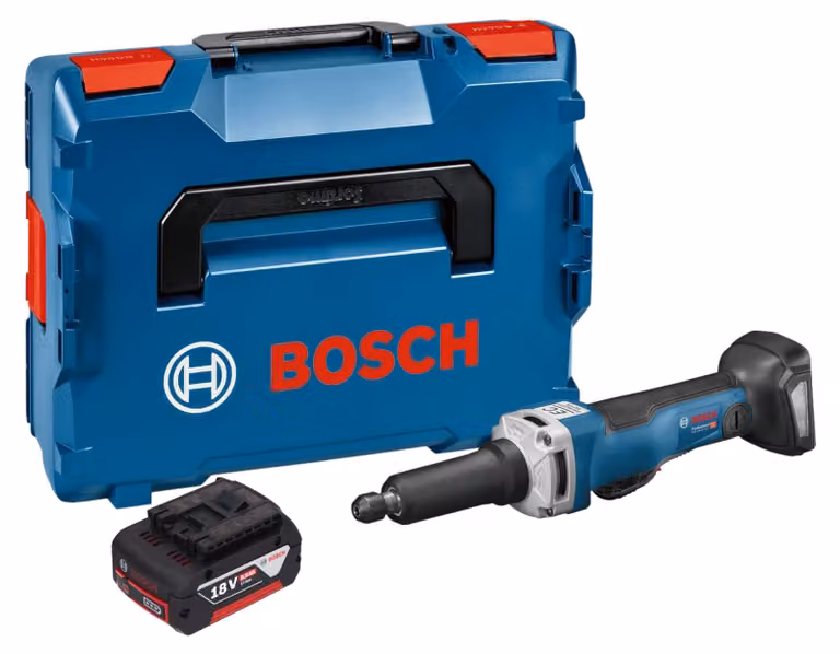 Bosch GGS 18V-23 PLC Smerigliatrice diritta professionale a batteria 18 V brushless + 1x batteria ricaricabile 5,0 Ah + L-Boxx - senza caricabatterie
