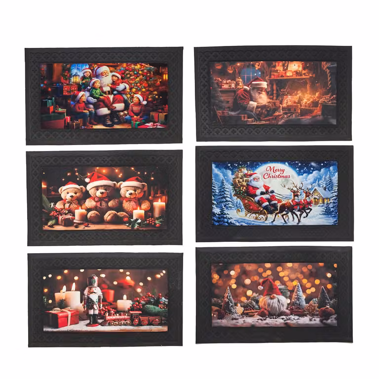 Tappeto Natalizio LED Luminoso e Musicale Vestiamo Casa Multicolore L: 75 cm, P: 45 cm