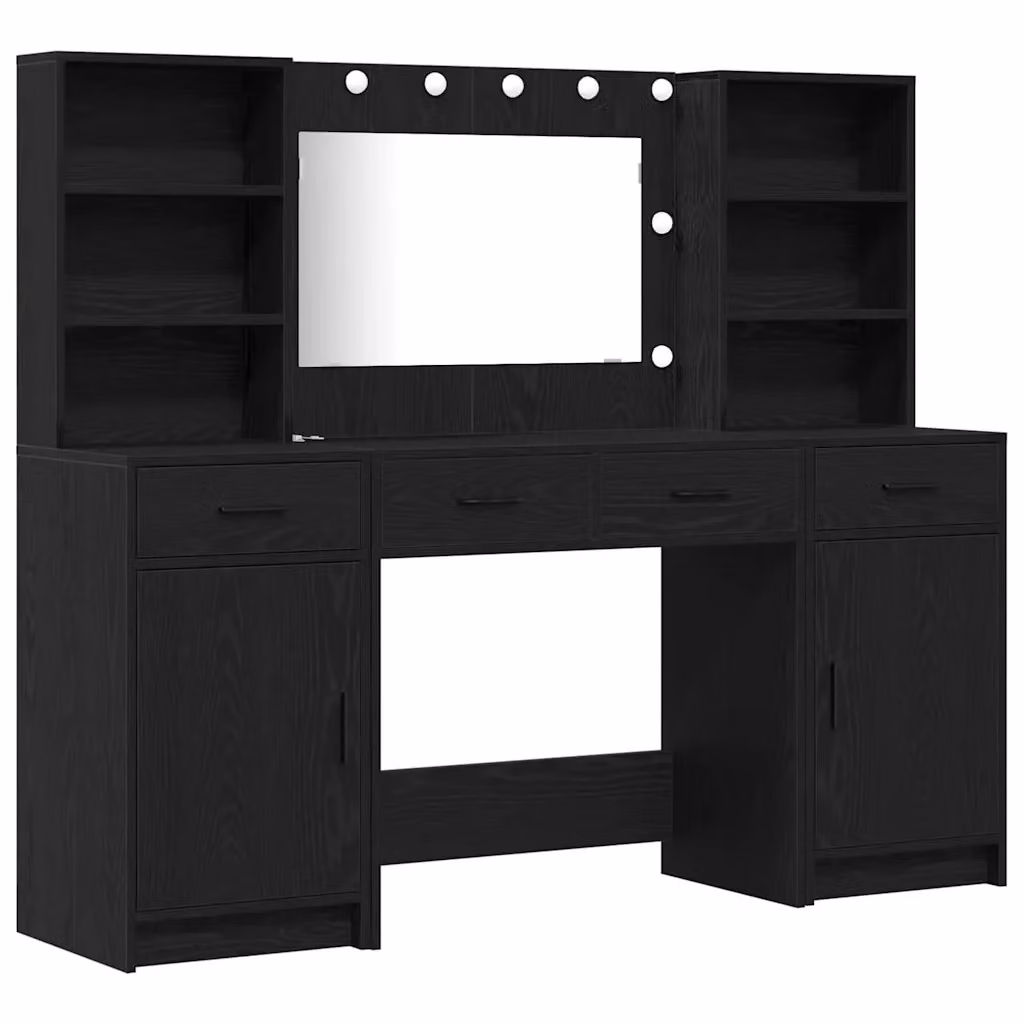 Set da trucco Hollywood con LED vidaXL colore nero – 2