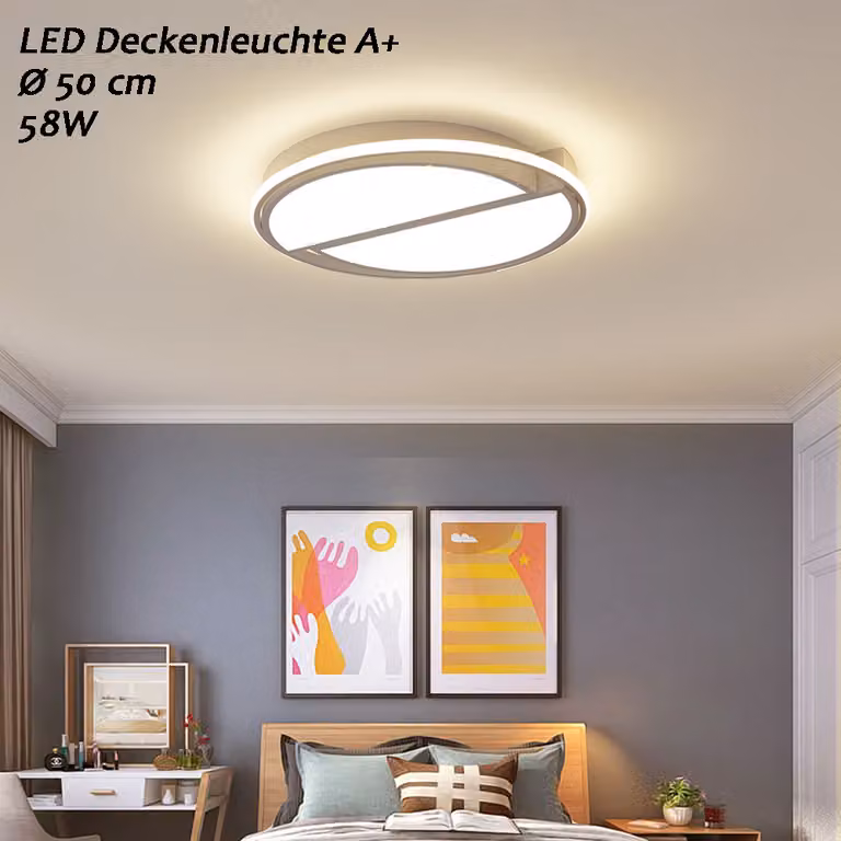 Plafoniera LED 8990 50×50×10 cm - colore della luce/luminosità regolabile tramite interruttore a parete, cornice 4500 K bianco freddo, efficienza energetica A+