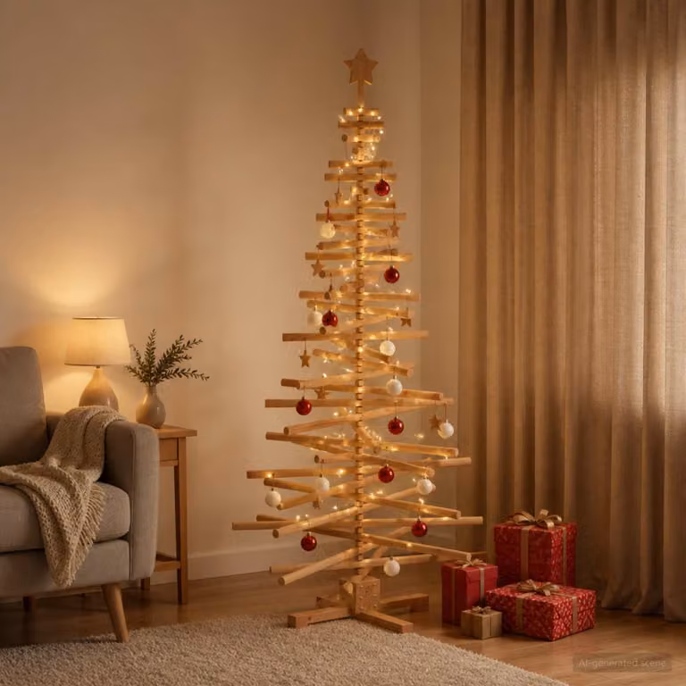 vidaXL Albero di Natale in legno KOTKA 180 cm Legno Massello di Pino