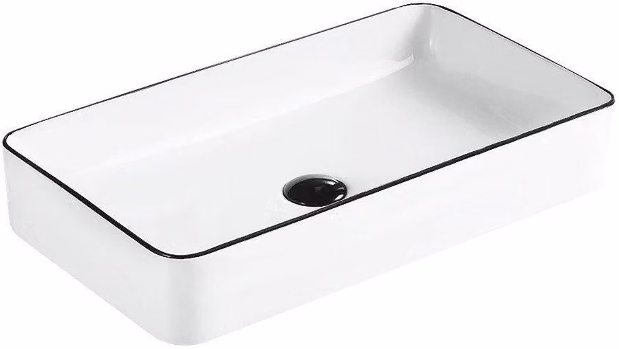 Lavabo MEXEN NADIA bianco, riga nera 60 cm