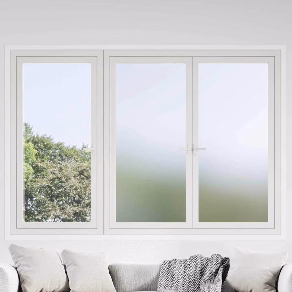 Pellicola per finestra autoadesiva vidaXL Grigio Frosted 90 x 1000 cm