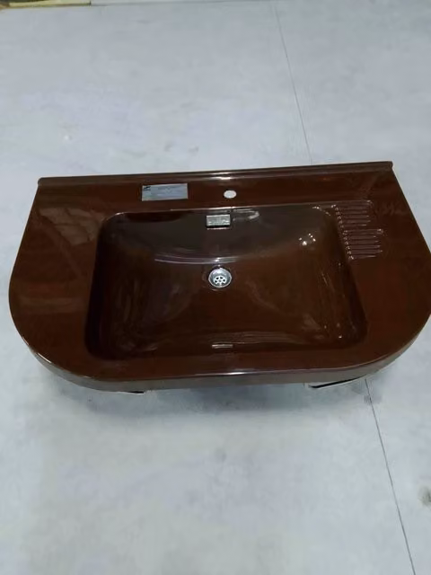 Lavabo in resina Teuco marrone L: 100 cm, P: 60 cm, H: 60 cm