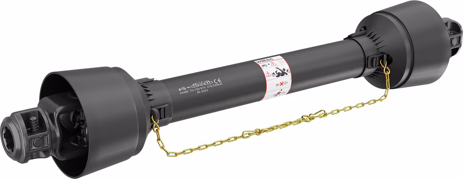 Albero cardanico T2 750mm 270Nm 540rpm, albero cardanico, 23kW (31cv), 2x 1 3/8" 6 denti