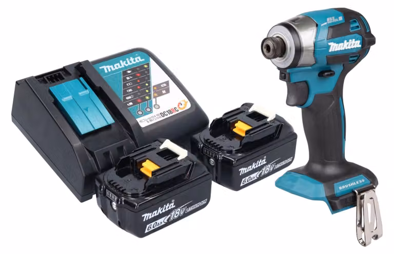 Avvitatore a impulsi a batteria Makita DTD 173 RG 18 V 180 Nm 1/4" brushless + 2x batteria ricaricabile 6,0 Ah + caricabatterie