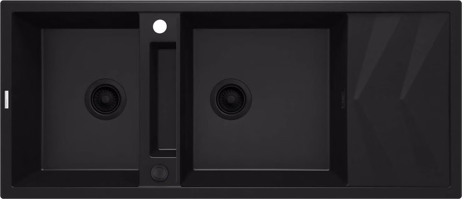 2-bowl magnetic granite sink with drainer