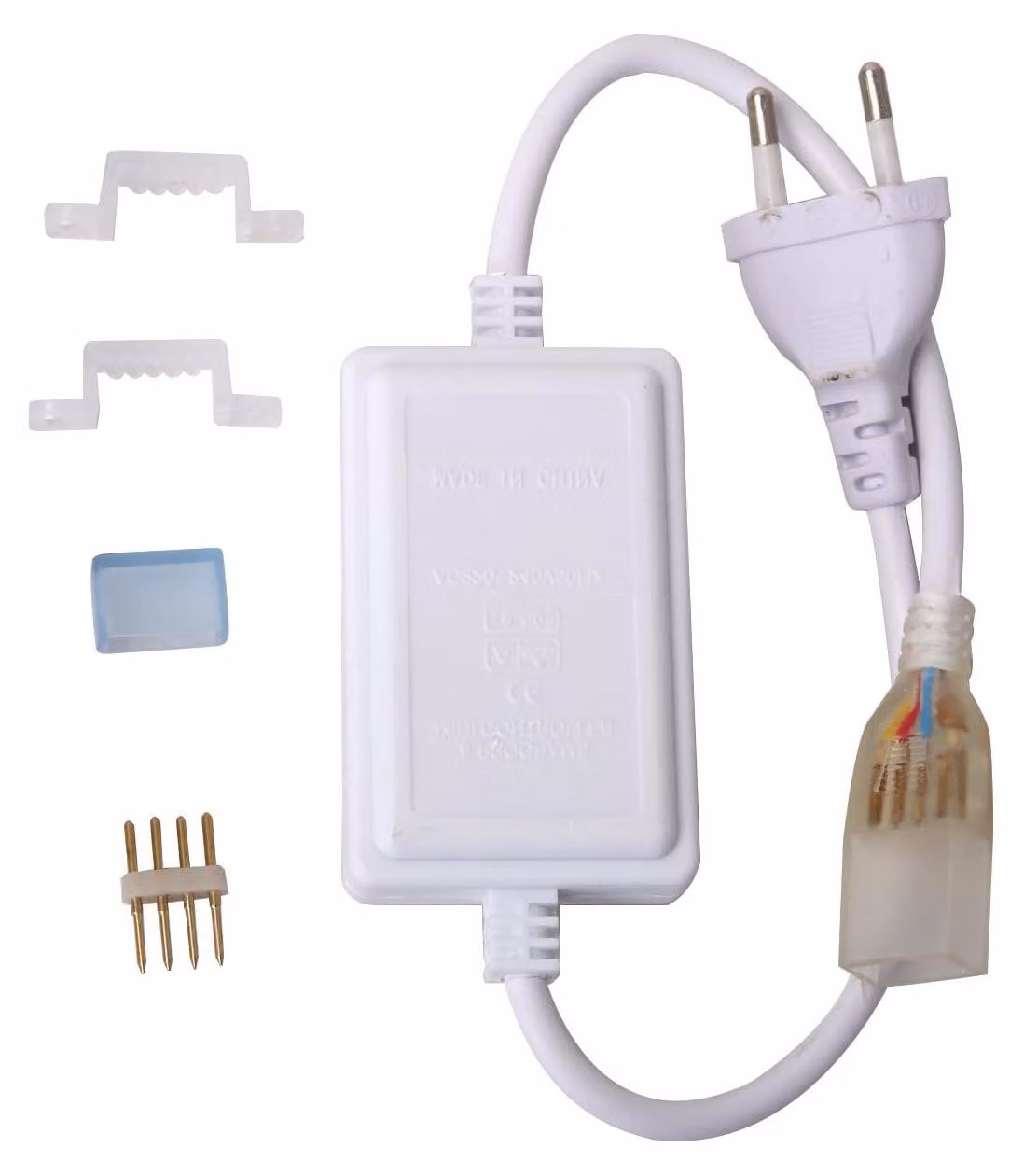Ciabatta multipresa tedesca a 6 prese, senza interruttore, cavo da 5 metri, sezione del cavo 3G 1,5mm², colore bianco