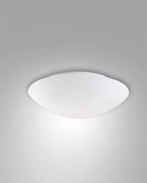Plafoniera a soffitto Fabas Pandora bianca con LED da 18W, luce bianco caldo e funzione dimmabile, Diametro: 30 cm