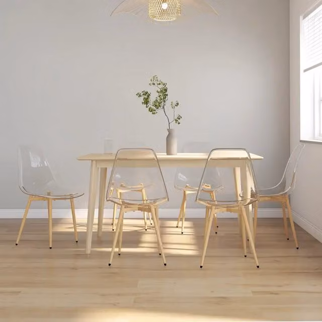 Sedie da Pranzo 6 pz Trasparenti in PET 3082351