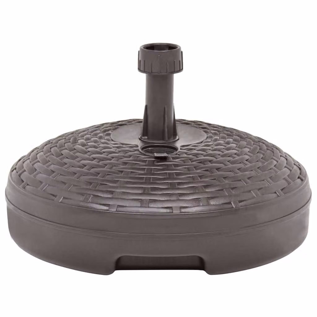 vidaXL Supporto per ombrellone Sabbia/Acqua 20 L Marrone Plastica Rattan