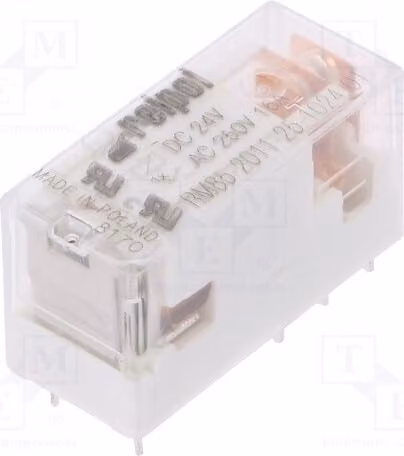 1 relè: elettromagnetico, 16A/250VAC, bobina: 24VDC, modello Mini RM85-2011-25-1024-01