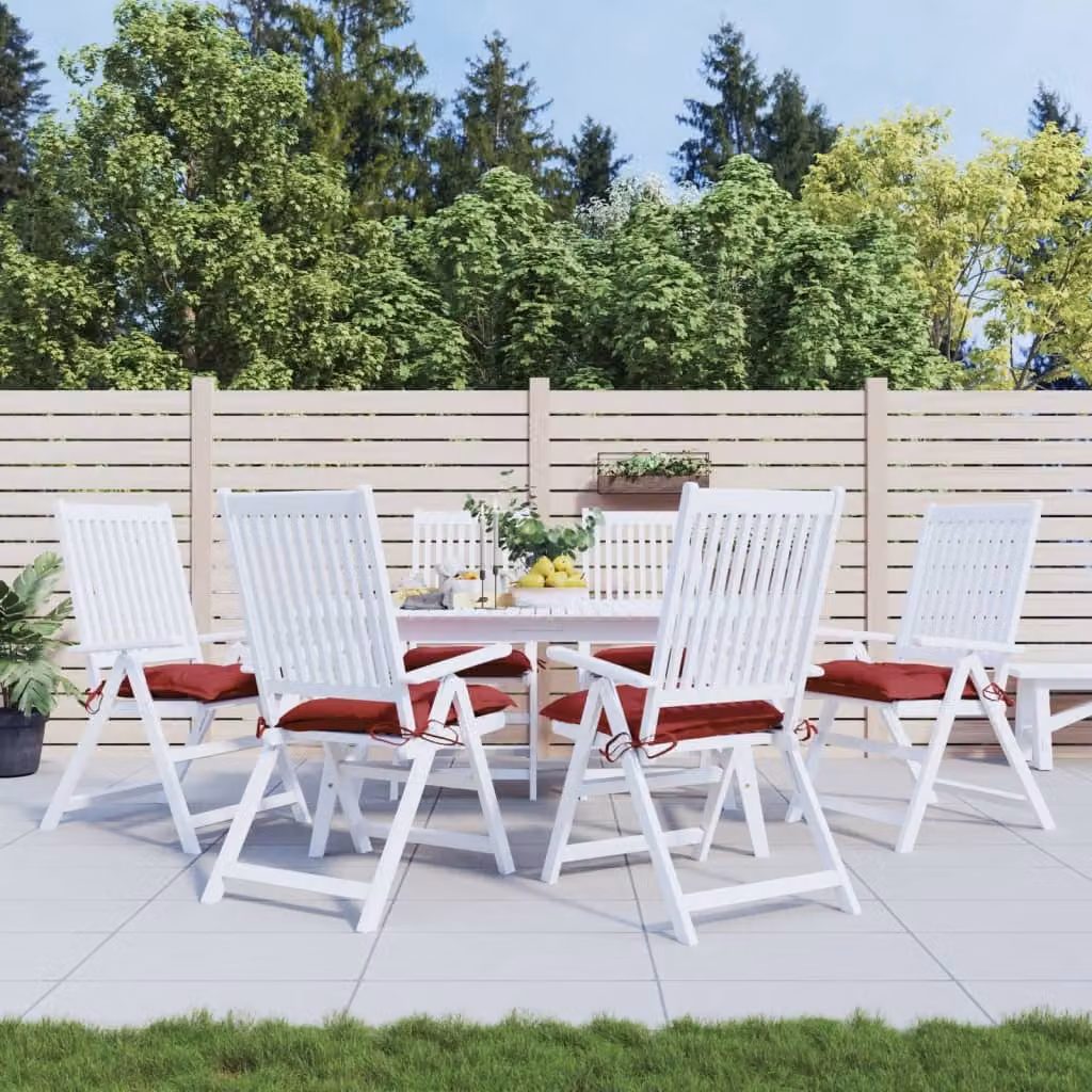 vidaXL Cuscini per Pallet 6 pz Rosso Vino 50x50x7 cm Tessuto Oxford