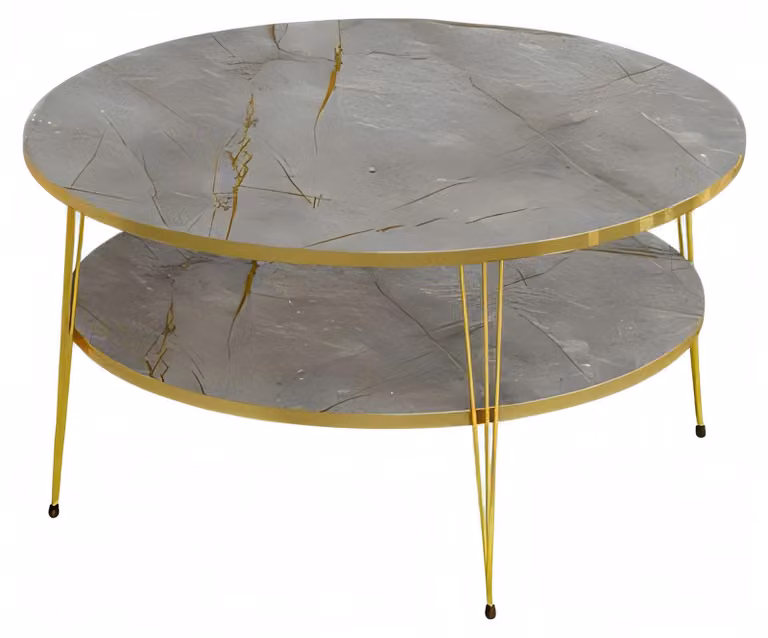 Moderner grauer Couchtisch aus Holz