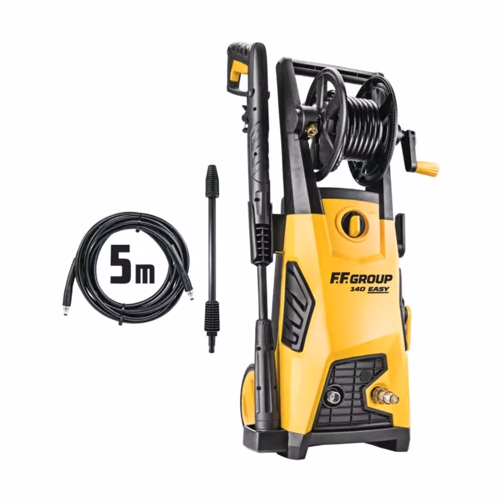 Idropulitrice ad acqua fredda FF Group HPW 140 Easy da 140 bar e 2000W con portata 402 lt/h, colore giallo – 2