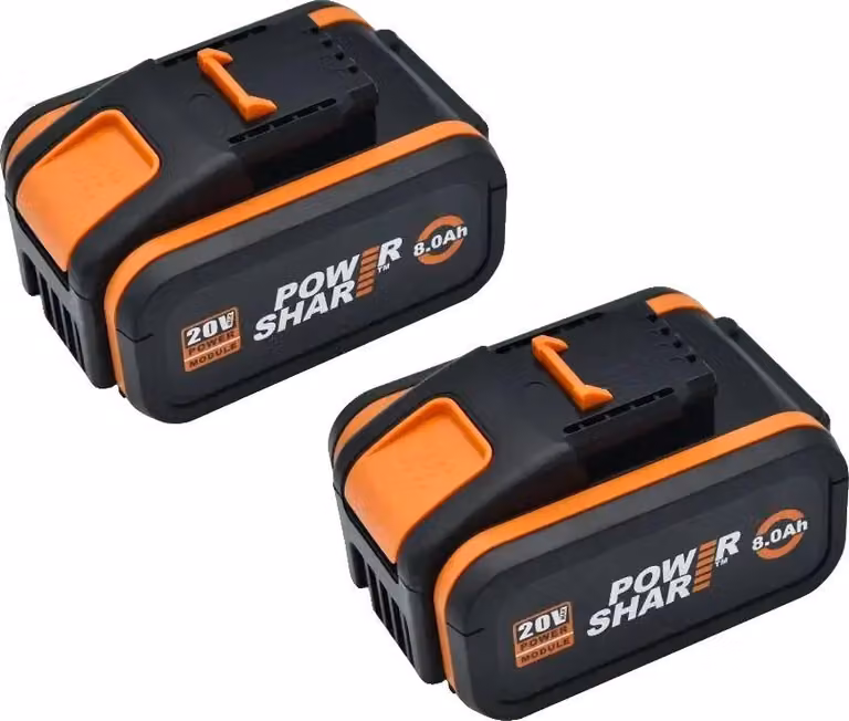 Batteria, capacità 8000 mAh, compatibile con utensili a batteria, 20 V 8,0 Ah x 2