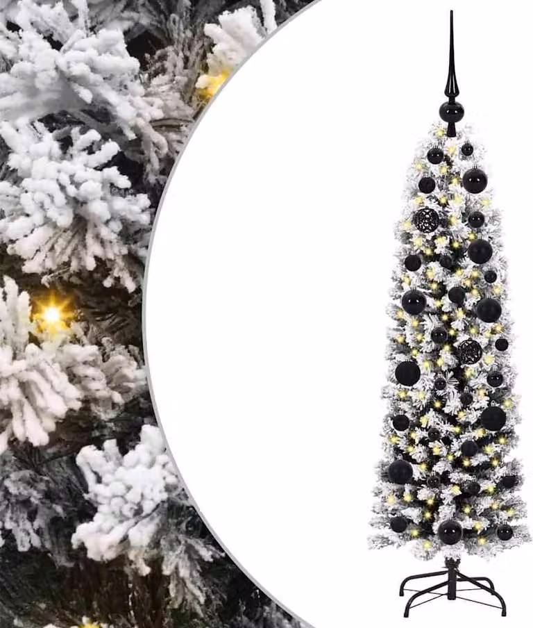Albero di Natale artificiale a 150 LED con supporto verde 120 cm