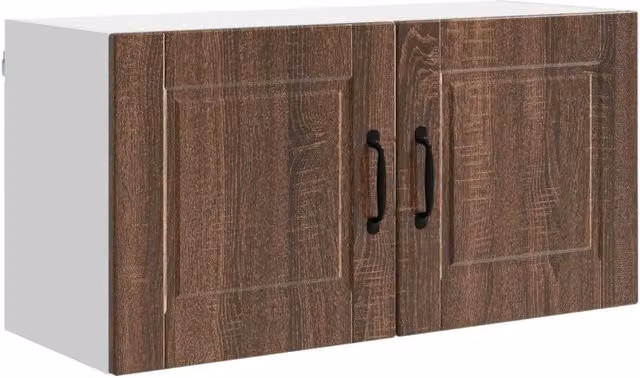 Armadio da cucina moderno a parete stoccaggio efficiente 80 x 31 x 40 cm in legno multistrato rovere marrone 02_0054287