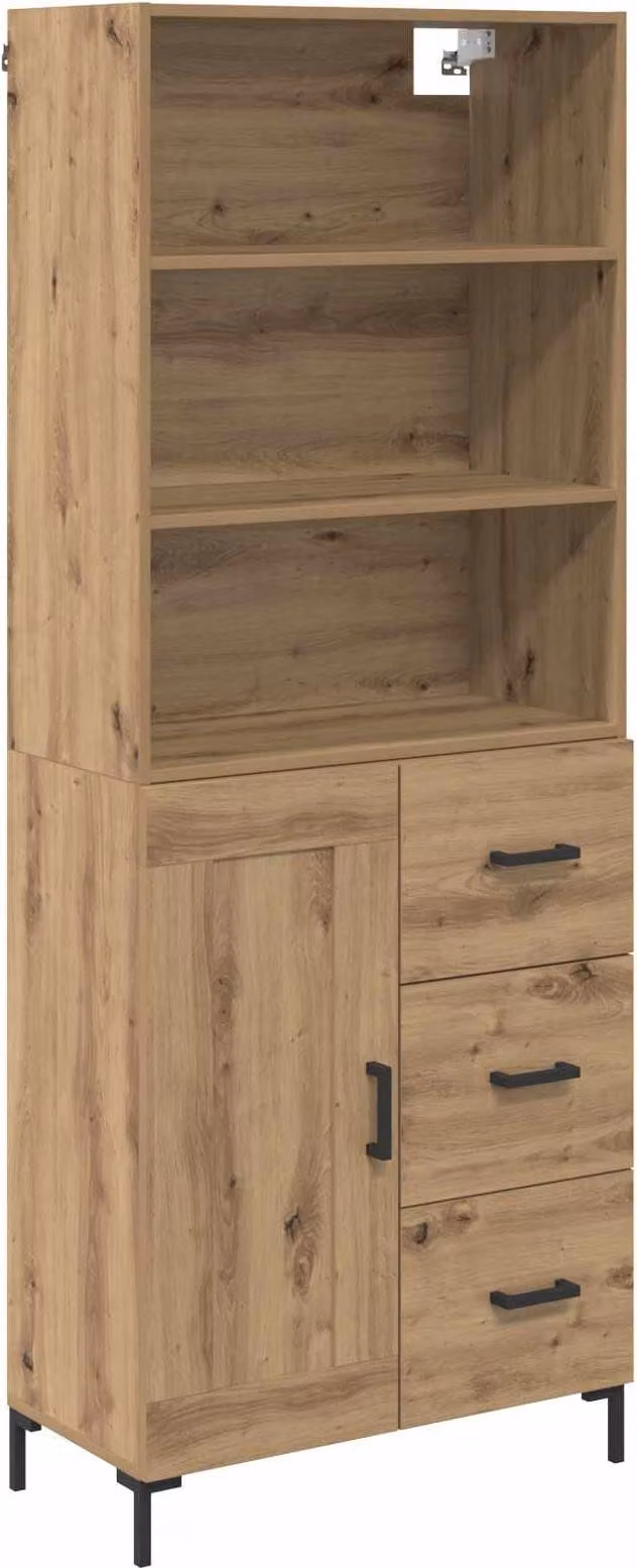 Credenza con cassetto Rovere artigianale 69,5 x 34 x 180 cm