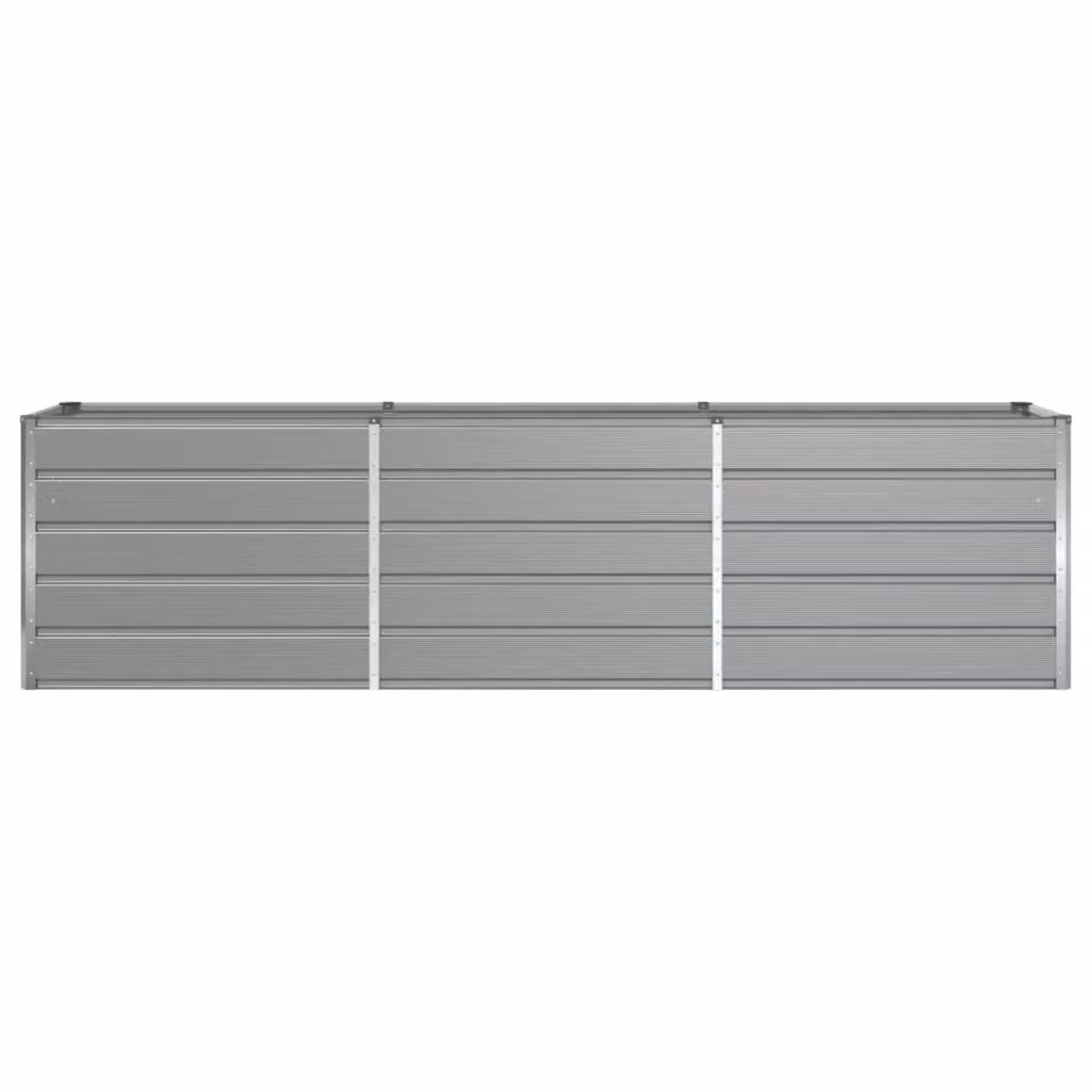 Fioriera da esterno rettangolare in metallo dal design industriale moderno HELLOSHOP26, colore grigio chiaro, L: 480 cm, P: 50 cm, H: 45 cm – 2