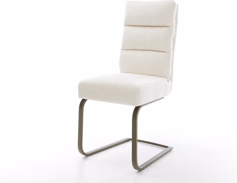 DELIFE sedia a sbalzo Pela-Flex Bouclé Soft Beige sedia a sbalzo finitura effetto piatto anima a molle tascabili in titanio