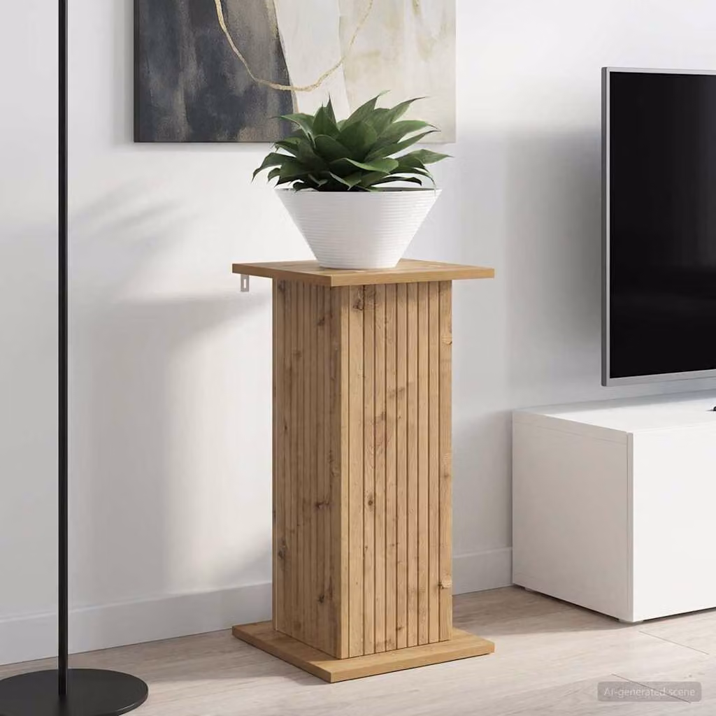 Supporto per piante vidaXL in legno Rovere Marrone Moderno L/P/H: 30,5 x 30,0 x 60,5 cm