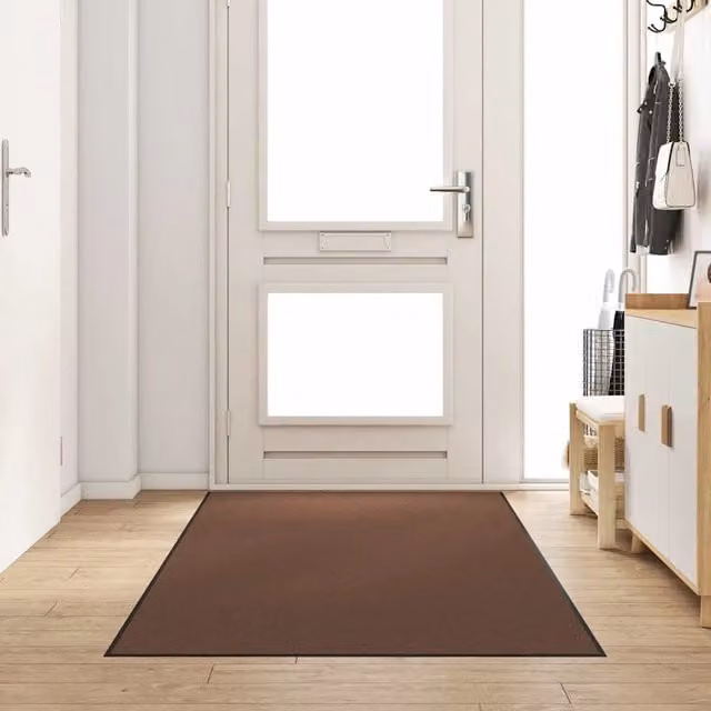 Tappeto rettangolare moderno vidaXL marrone e nero in 100% poliammide L: 120 cm x P: 250 cm – 1