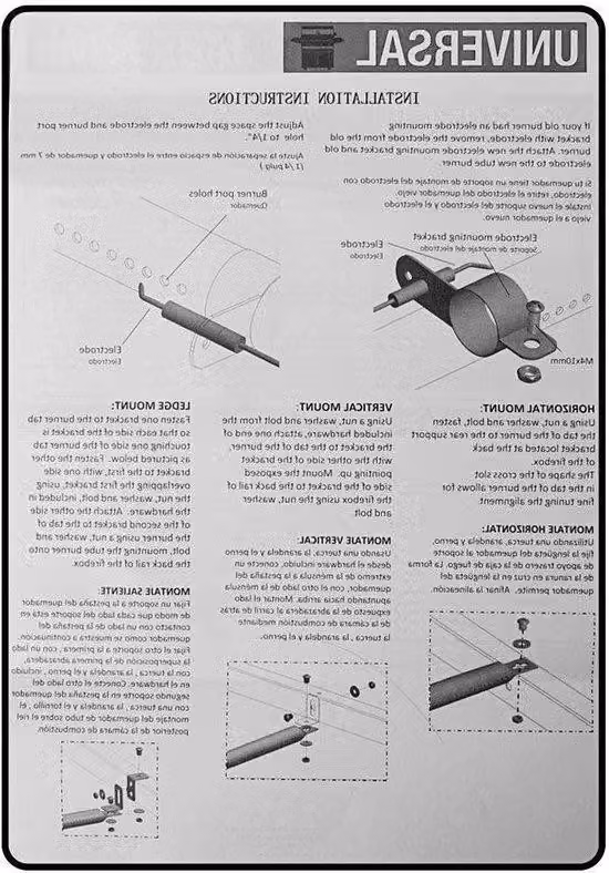 Griglia a gas per barbecue, in acciaio inossidabile, multiuso, confezione da 4 pezzi, 295-445 cm.
