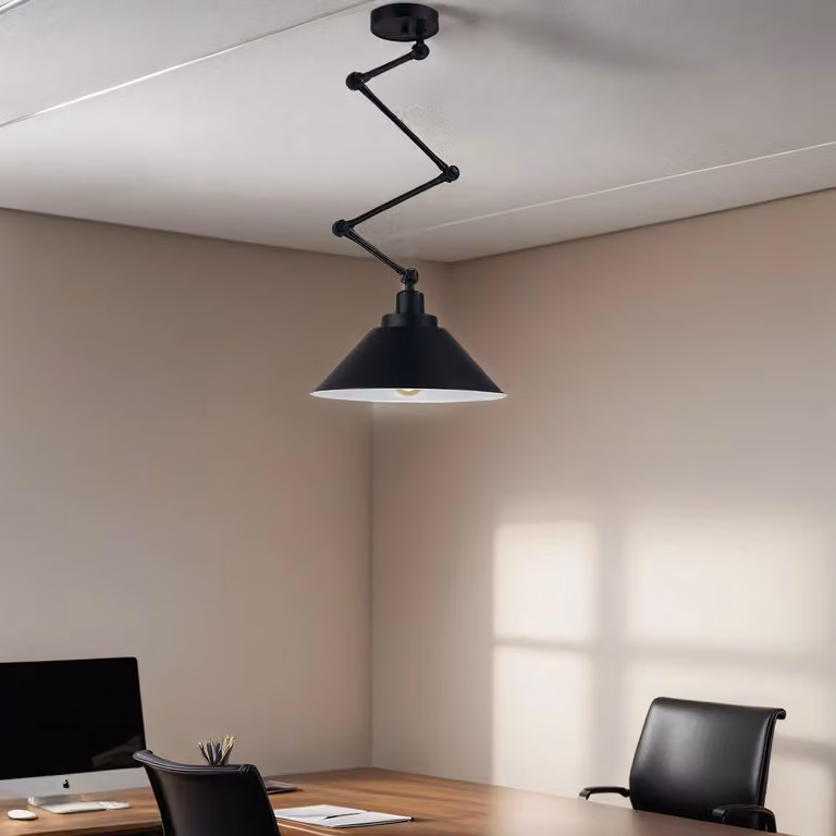 Lampada da soffitto regolabile metallo nero design industriale plafoniera cucina tavolo da pranzo