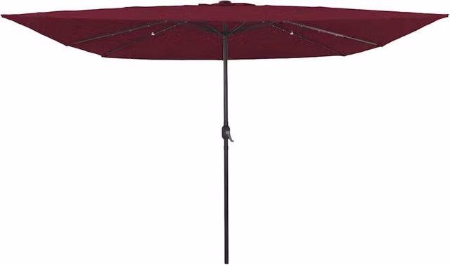 Ombrellone da giardino pieghevole moderno 295 x 295 x 245 cm durevole atmosfera chic in poliestere bordeaux 02_0058807