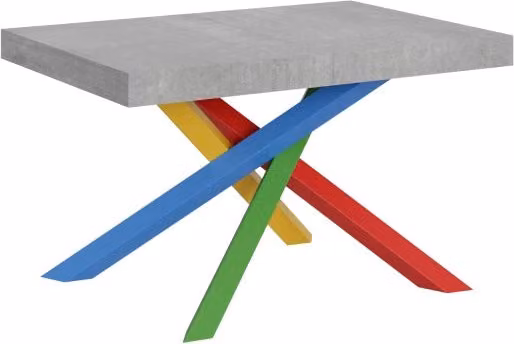 Tavolo allungabile Volantis Itamoby colore Cemento L: 90 cm, P: 130/390 cm