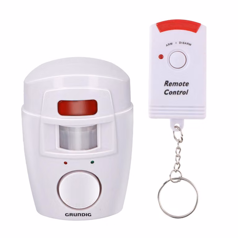 Allarme di sicurezza wireless alimentato a batteria, con telecomando e sensore di movimento a infrarossi