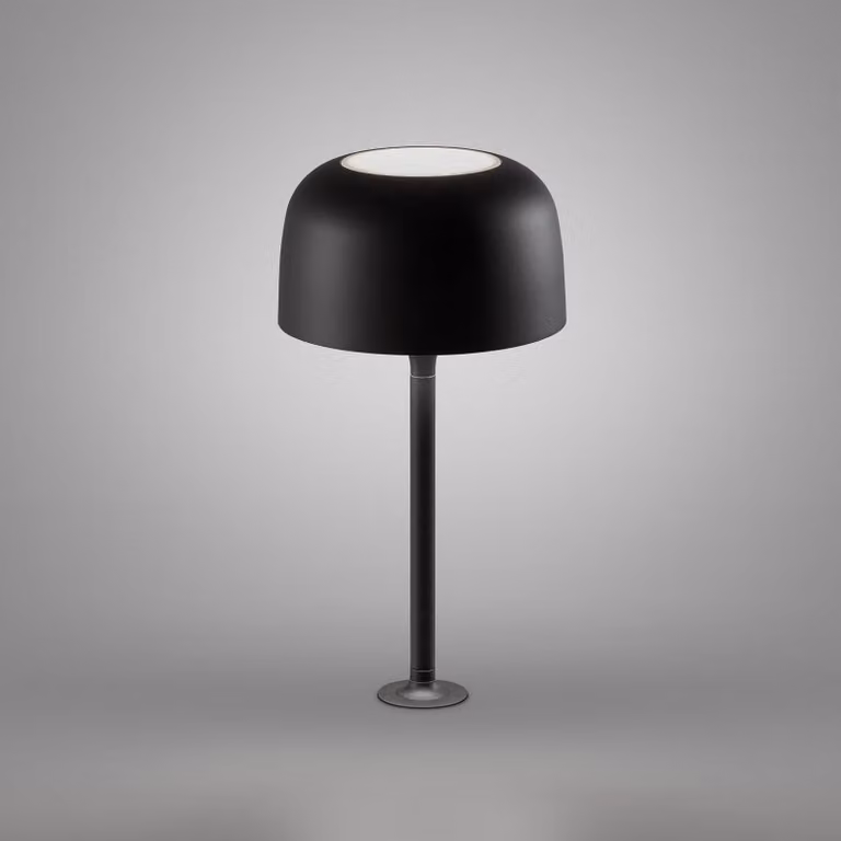 Bover Lampada da tavolo a LED Bol, dimmerabile, Nero, Soggiorno / Sala da pranzo, Alluminio, Design, Lampada da tavolo LED