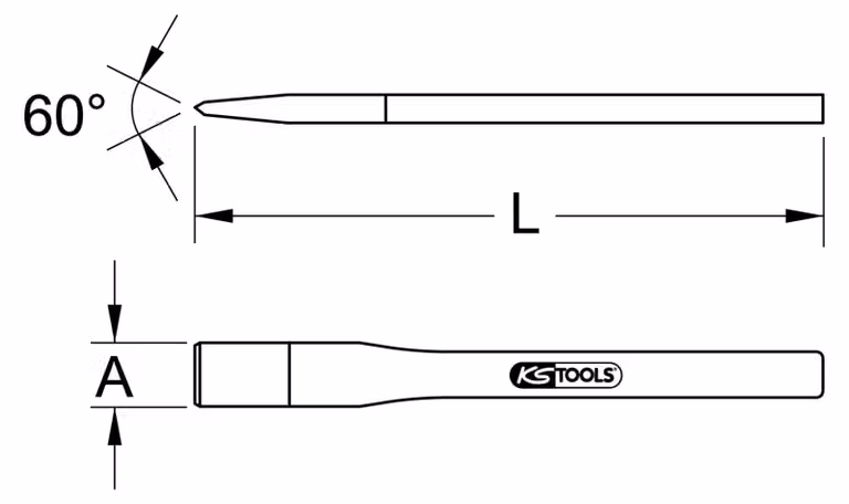 KS TOOLS BRONZEplus Scalpello per muratura 22x600 mm - 963.2457