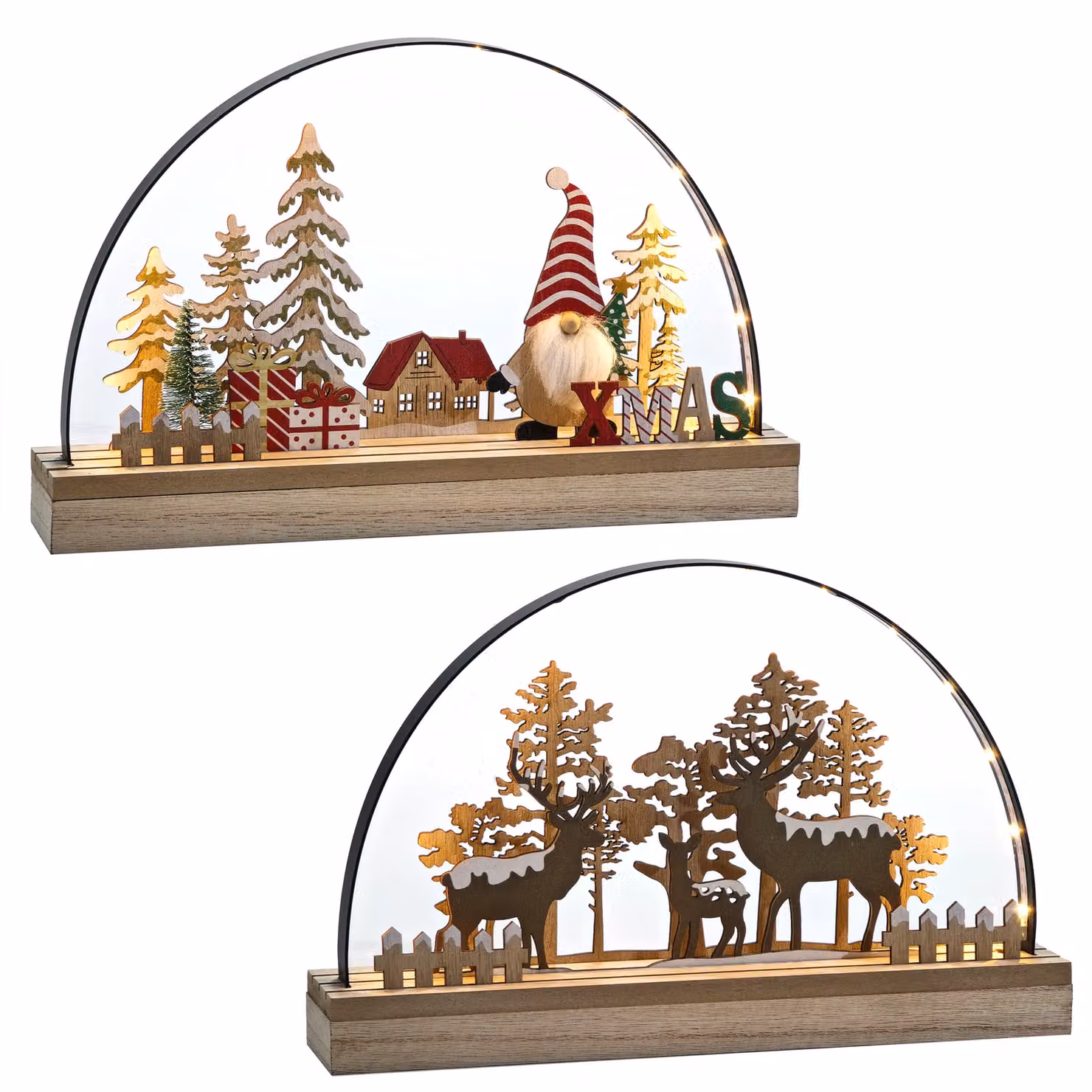 Paesaggio Natalizio Luminoso con 14 Led Bianco Caldo Vestiamo Casa Altezza: 19,5 cm – 1