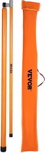 Asta di misurazione dell'altezza del carico VEVOR in fibra di vetro arancione, regolabile e non conduttiva, 51 cm