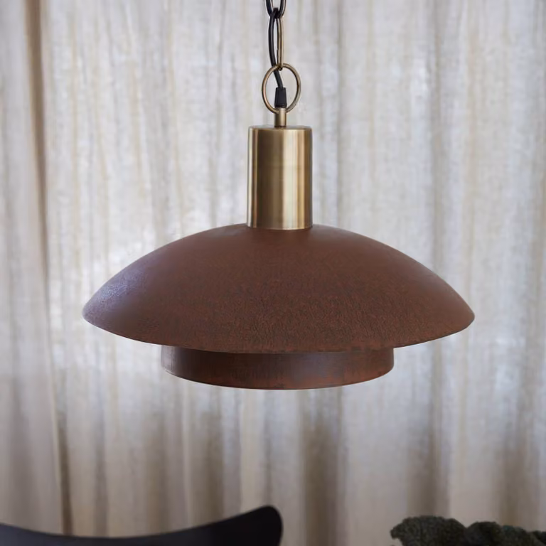 PR Home Lampada a sospensione Bolton, dimmerabile, Marrone / Ruggine, Soggiorno / Sala da pranzo, Metallo, Lampada a sospensione