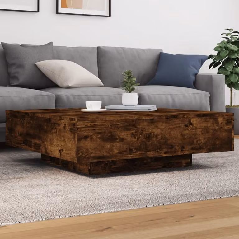 Maison Exclusive - Tavolino in rovere affumicato 100x100x31 cm Materiale ligneo