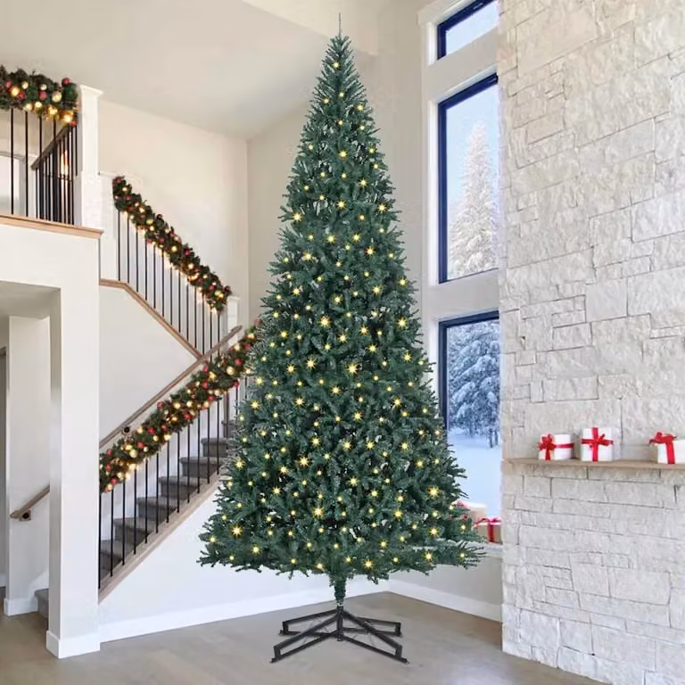 vidaXL Albero di Natale artificiale preilluminato Verde 500 cm PVC