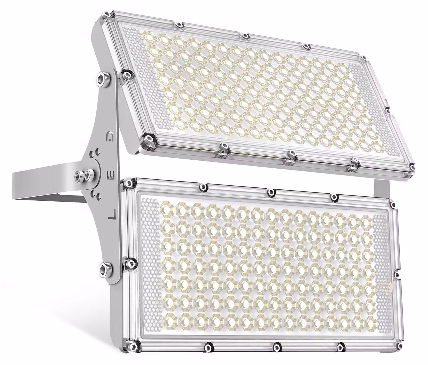 Fari a LED - 200 W - Grado di protezione IP66 (resistente all'acqua) - 3500 K (bianco caldo) - 220–240 V - Confezione da 2 - Illuminazione esterna
