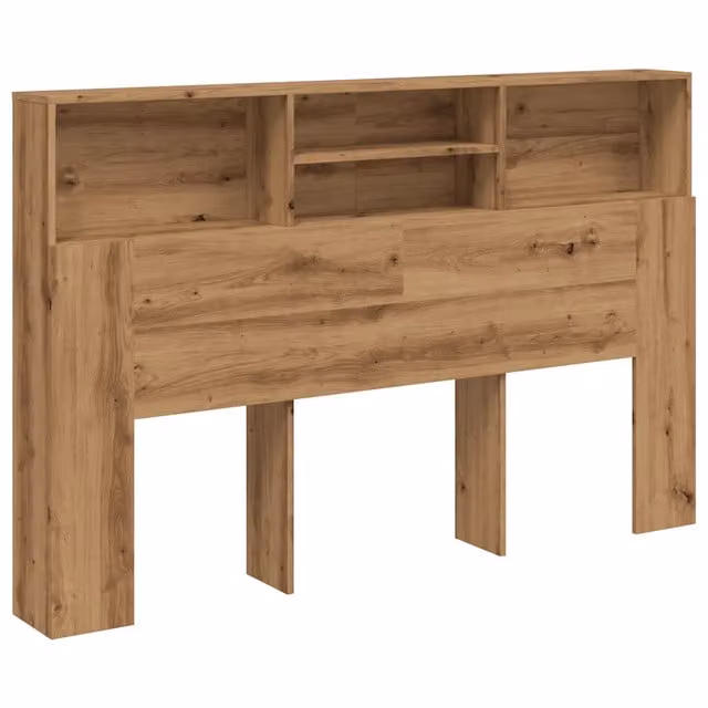 Mobiletto con testata in rovere artigianale marrone in legno ingegnerizzato L: 180 cm, P: 19 cm, H: 103,5 cm