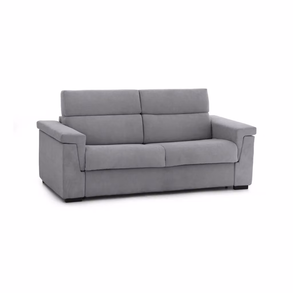 Divano Letto 3 Posti Benedetto DMORA Grigio con Rivestimento Sfoderabile e Struttura in Legno Made in Italy L: 225 cm, P: 95 cm – 2