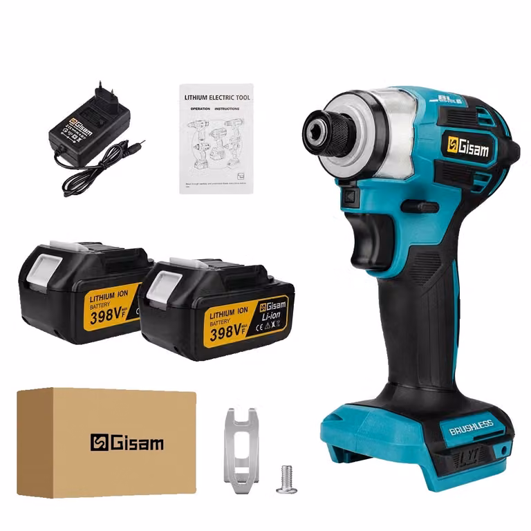 Avvitatore elettrico a batteria, coppia elevata 688NM, design leggero, 2 batterie