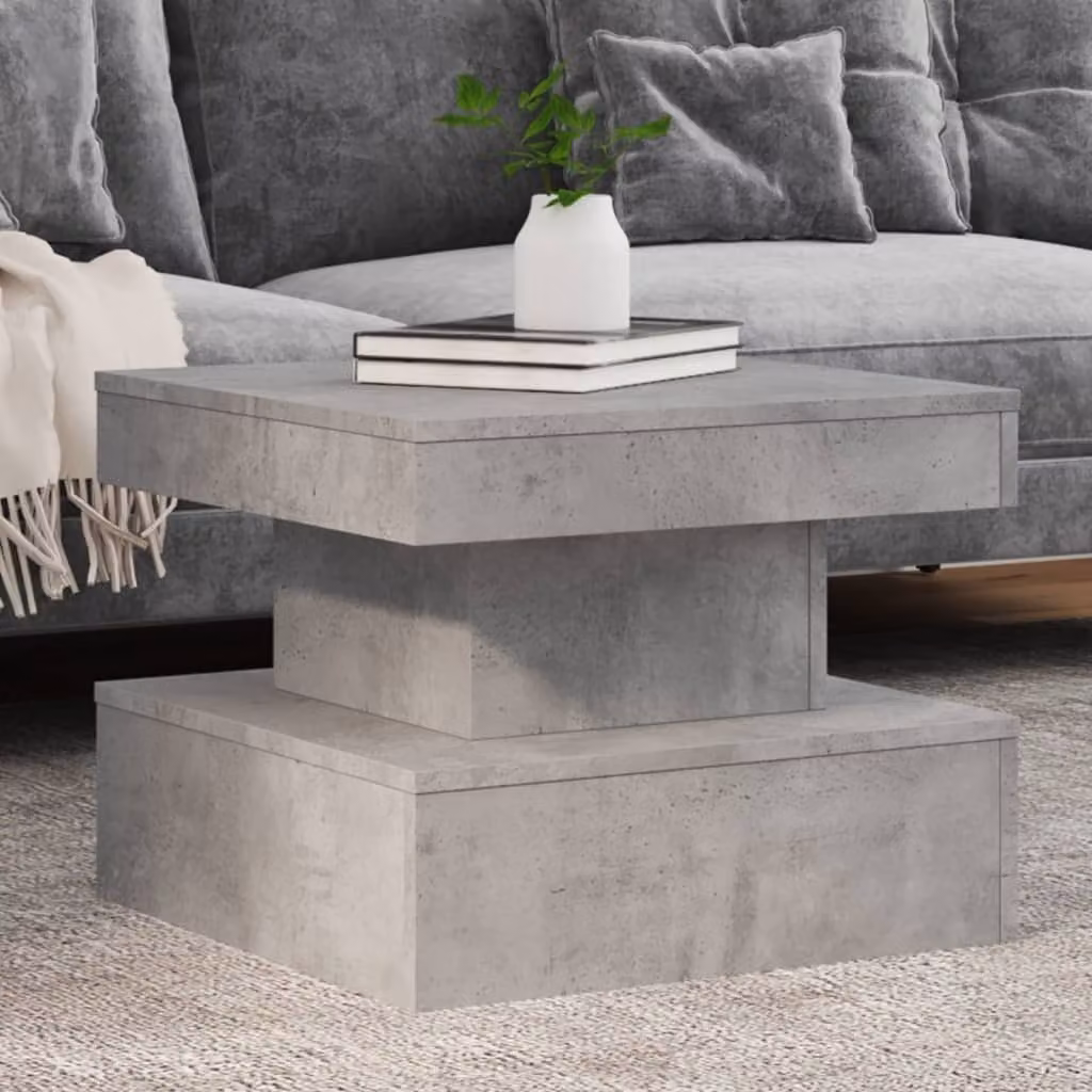Maison Exclusive - Tavolino con luci LED grigio cemento 50x50x40 cm