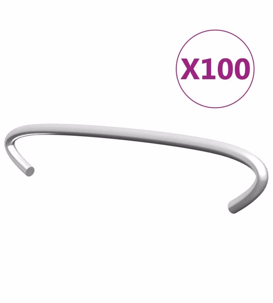 Ganci per Gabbione 100 pz in Acciaio Zincato 10 cm
