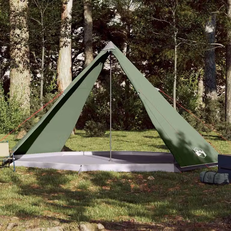 Tenda Familiare Impermeabile vidaXL per 8 Persone Verde in Poliestere