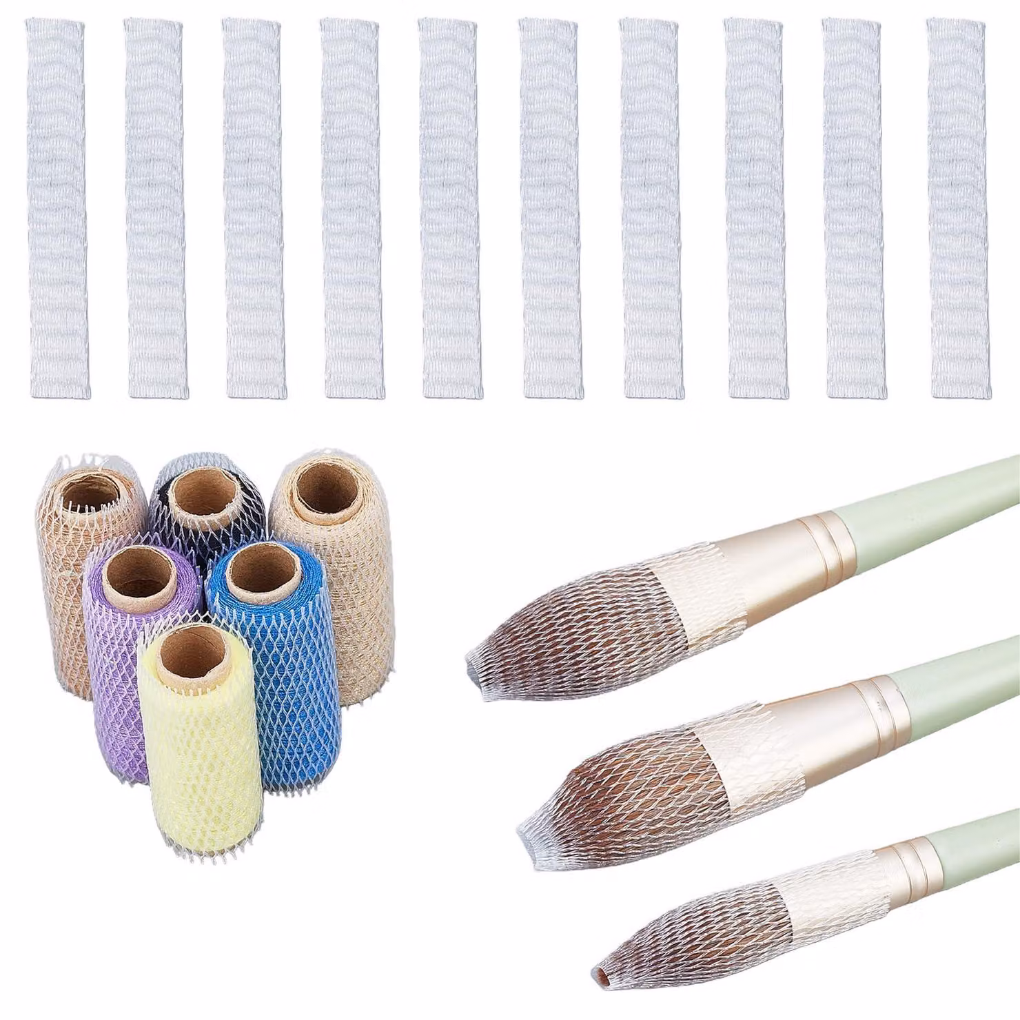 100 coperture per bobine di filo da cucito, dimensioni 1x6 cm, per proteggere il filo e i pennelli