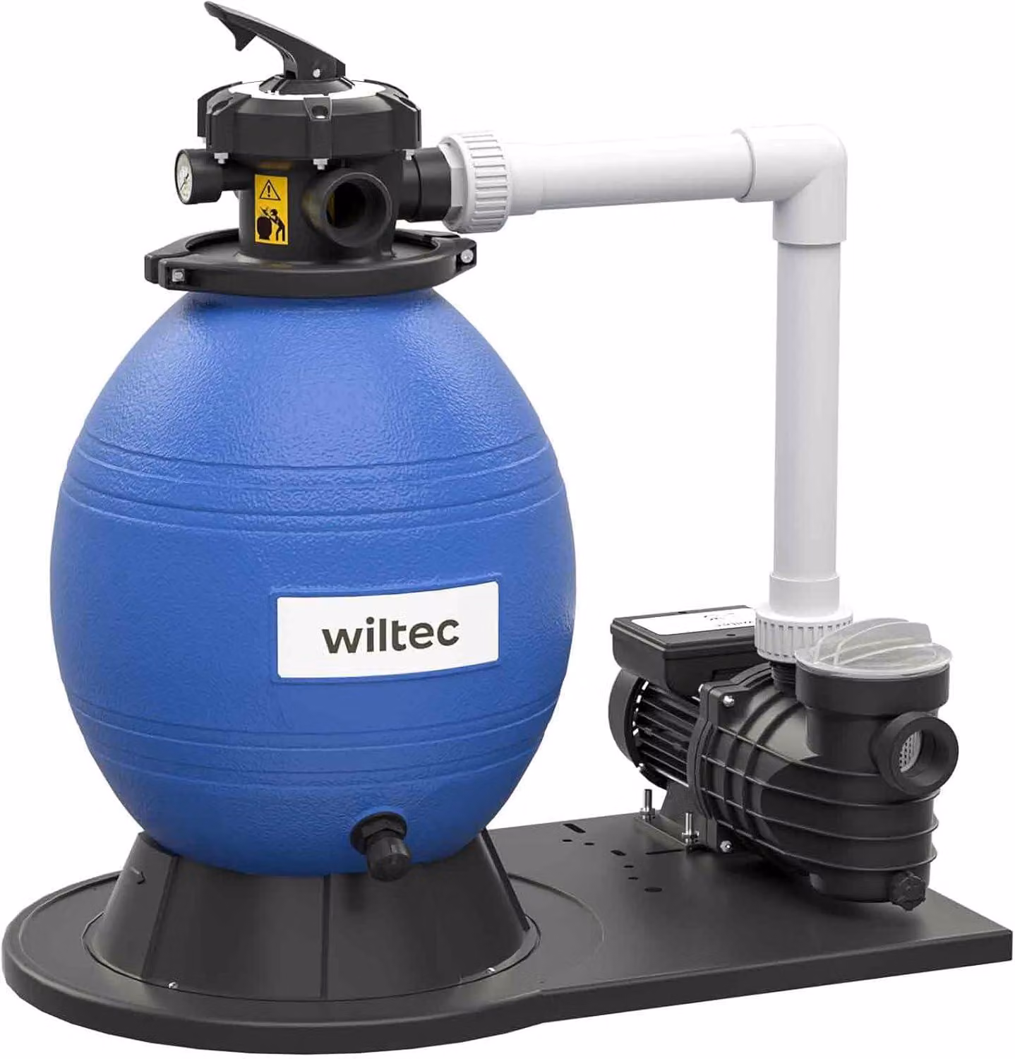 Sistema di filtrazione a sabbia da 550 W con serbatoio filtro da 38 litri e sistema di aspirazione automatica, pompa per piscina da 18.000 l/h