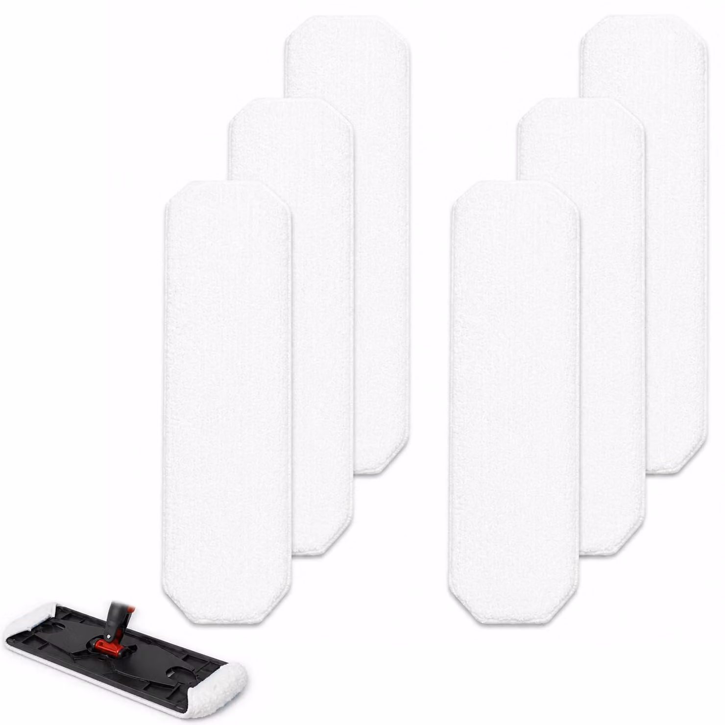 6 rivestimenti di ricambio in microfibra per mop piatti, compatibili con H2Pro
